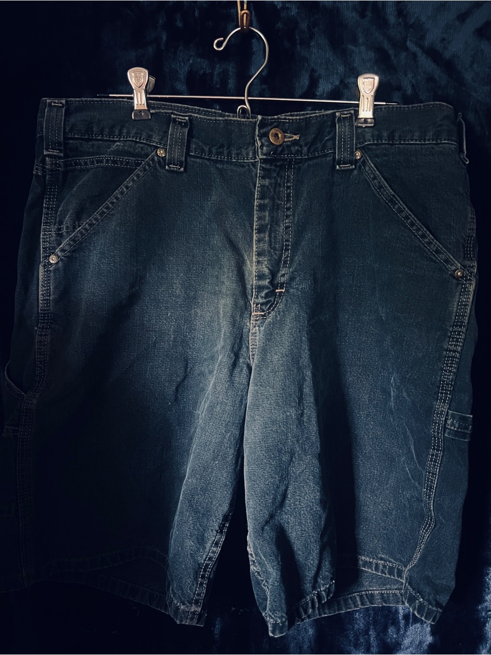 Dark Wash Carpenter Shorts - Classic Workwear Style